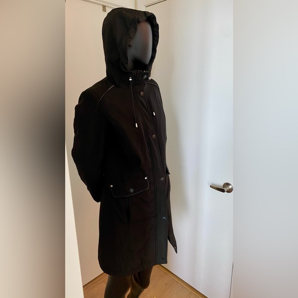 Black Long Water-resistant Fall Jacket - Picture 5 of 10